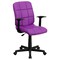 Emma and Oliver Mid-Back Quilted Vinyl Swivel Task Office Chair with Arms